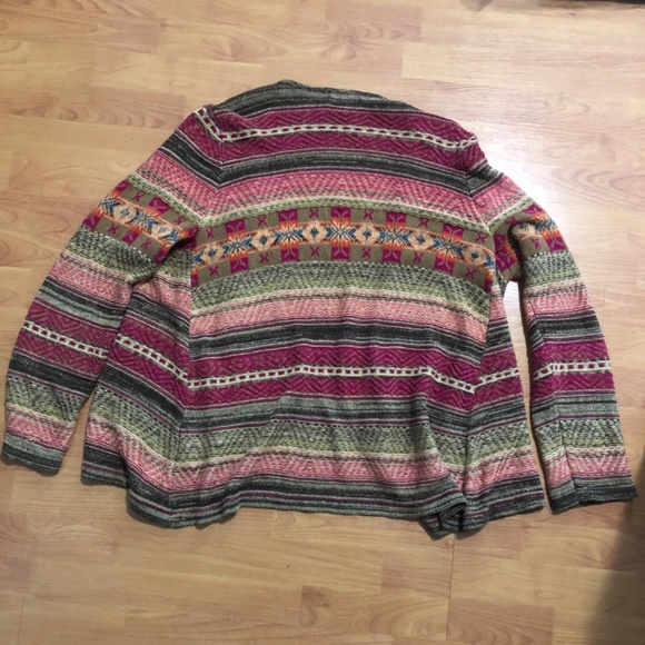 Chaps Ralph Lauren XL Women’s Open Cardigan cotton linen multicoloured - Picture 3 of 5